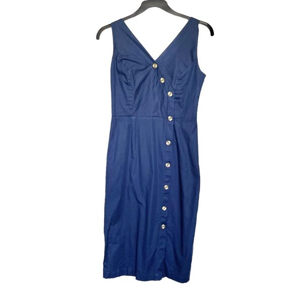 Time And Tru Dress Womens Size Medium Size 8-10 Blue Belt Cove Boho Bohemian - Picture 2 of 11